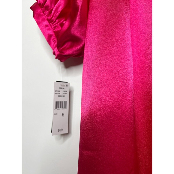 NWT Maia Fuchsia 3/4 Sleeve Sheath Dress Size 6 - Picture 7 of 11